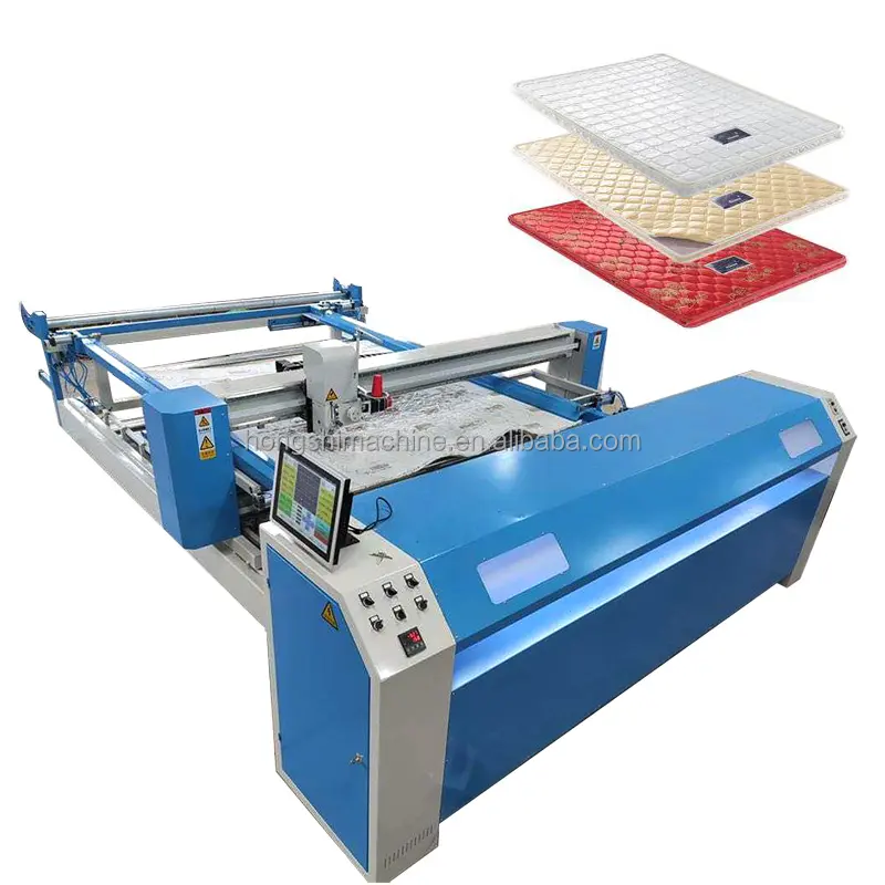 Computerized Automatic  Single Needle continuous mattress quilting cutting machine home textile blanket bed sofa making machine