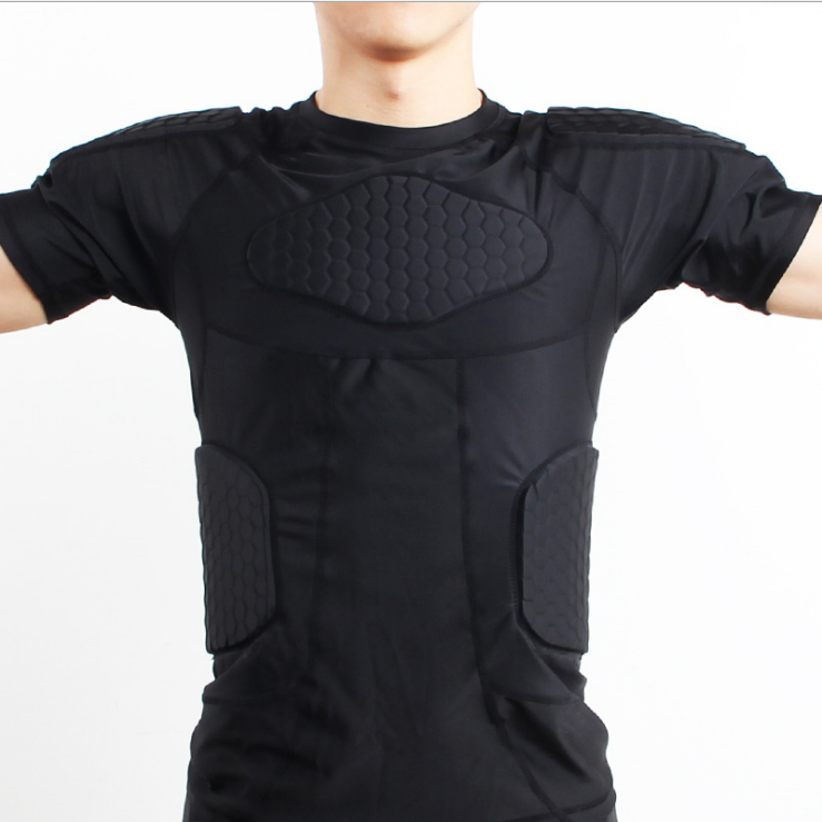 AGRADECIDO Sports Honeycomb Anti-collision Football Tights Safety Shirt Outdoor Basketball Football Jersey