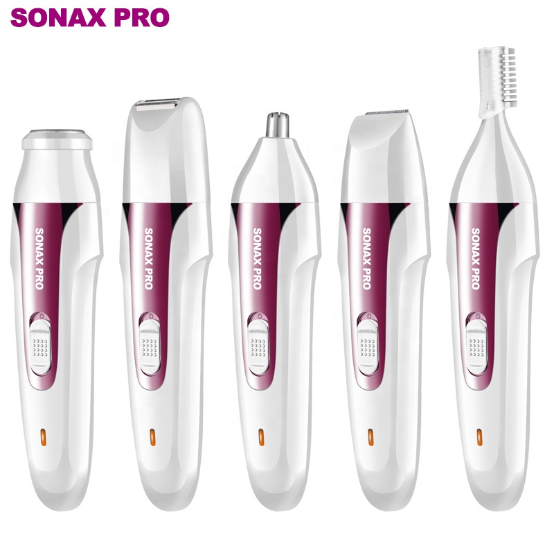 Горячая продажа SONAX PRO 8822 5 в 1 леди электробритва удаление волос на лице бикини для женщин ног тела эпилятор