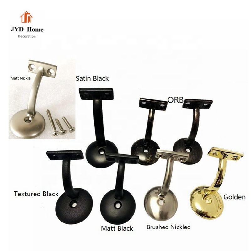 Wholesale Satin / Brushed Nickle Zinc Alloy Handrail Bracket for Wood Handrail (HB-601) - Iron stair parts - JYD factory direct