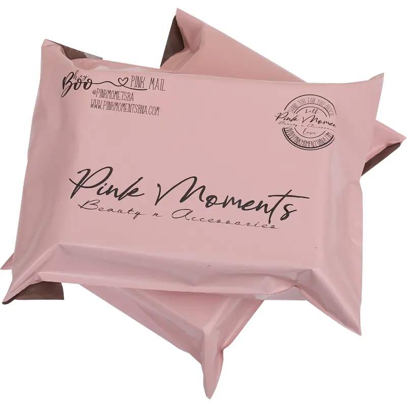 100 pink poly mailer ready to ship or custom you design pink shipping bag custom pink postage bag