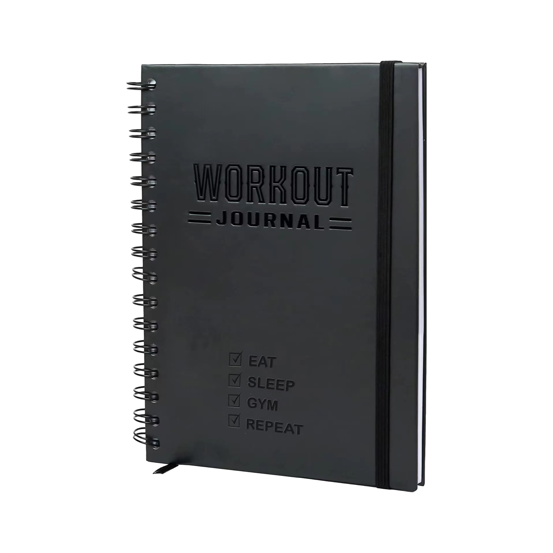 Custom A5 Hardcover Fitness Journal Workout Planner Sturdy Workout Log Book to Track, Gym Home Workout Free Design Notebook