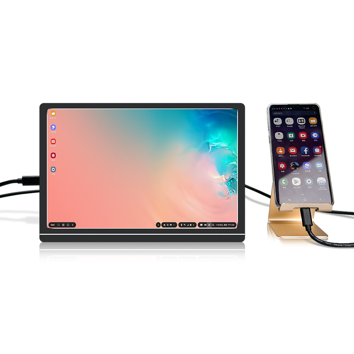10,1 дюймовый экран ips с портом usb c портативный монитор для ноутбука и смартфона