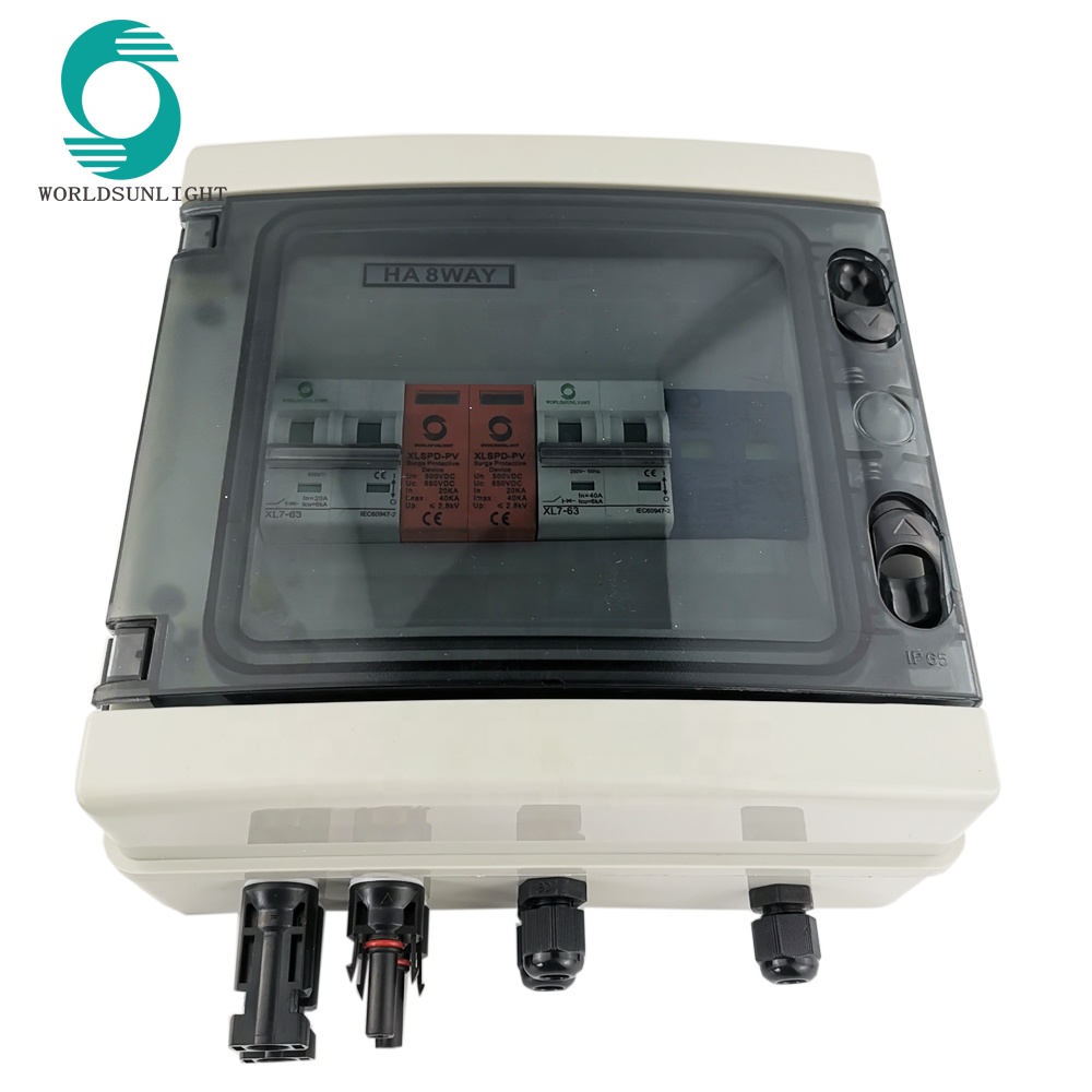 WSDB-PV series IP65 550V DC блок совмещения солнечных батарей
