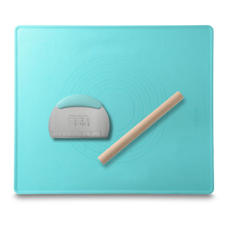 Non-stick Food-grade Silicon Dough Rolling Mat Set Thickened Baking Pad Chopping Board Silicone Panel For For Kneading Dough