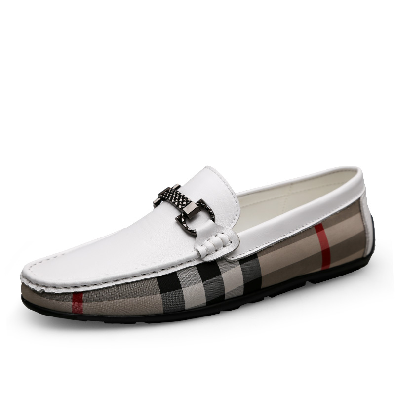 Wholesale Cow Leather Flat Shoes Casual Loafers Men
