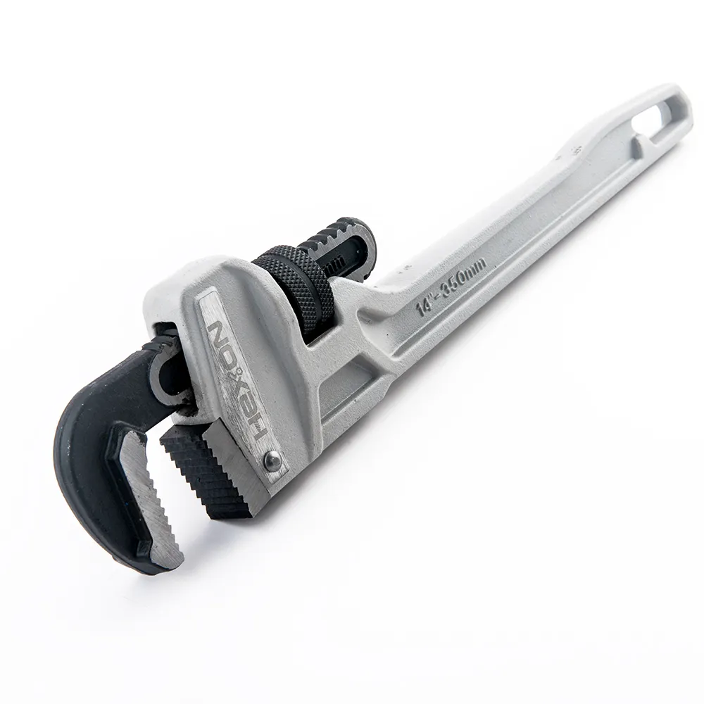 Drop forged aluminum adjustable straight plumbing wrench tool pipe wrench