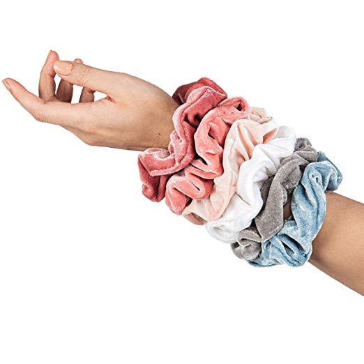 Hot selling custom your logo designer large velvet hair scrunchies