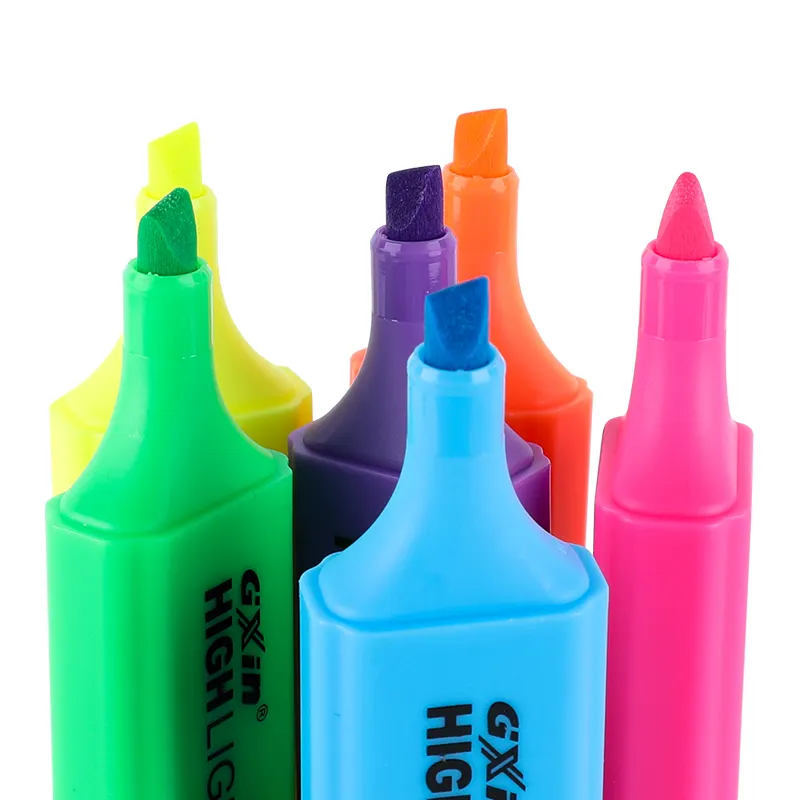 Stable quality 12 pcs marker pens custom printing available high quality highlighter for children