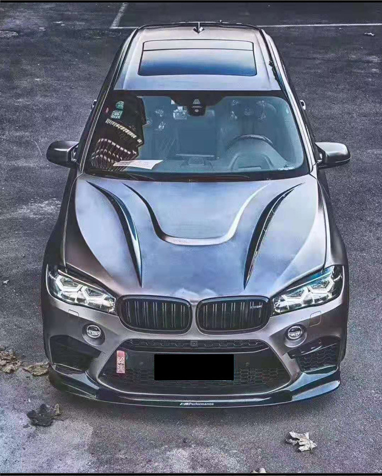 Runde Harman стиль углеродное волокно Материал авто капот двигателя капота для BMW X5 X6 F15 F16 капот