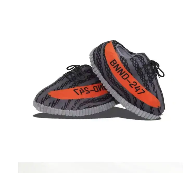 2020 new winter warm men women black red white comfortable indoor soft plush Yeezy house shoes funny fun slippers