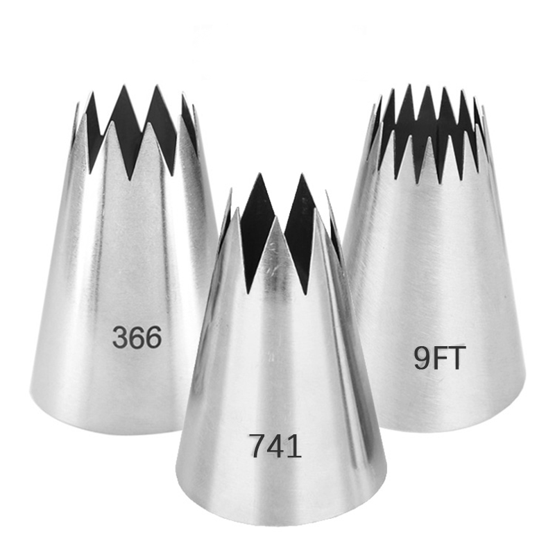 3pcs Cupcake Cookie Icing Piping Nozzles For Decorating Cakes Pastry Tips Cake decoration Tools