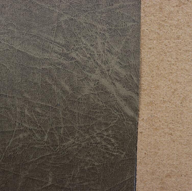 1.4mm 5.0kg peeling suede VELVET pu flocking bonded material flock recycled fabric leather