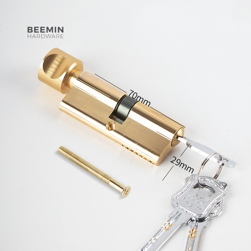 Factory Stock Brass and Zinc Alloy PVD Universal Type Lock Cylinder with Keys Bedroom Door Wooden Door