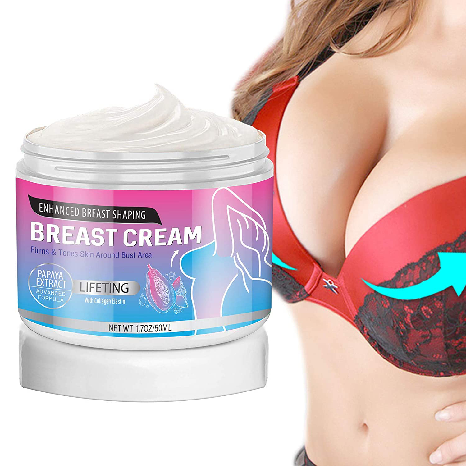 2021 Best Big Boobs Cream Natural Organic Breast Enhancer Cream Naturaful Firming Lifting Breast Enhancement Cream