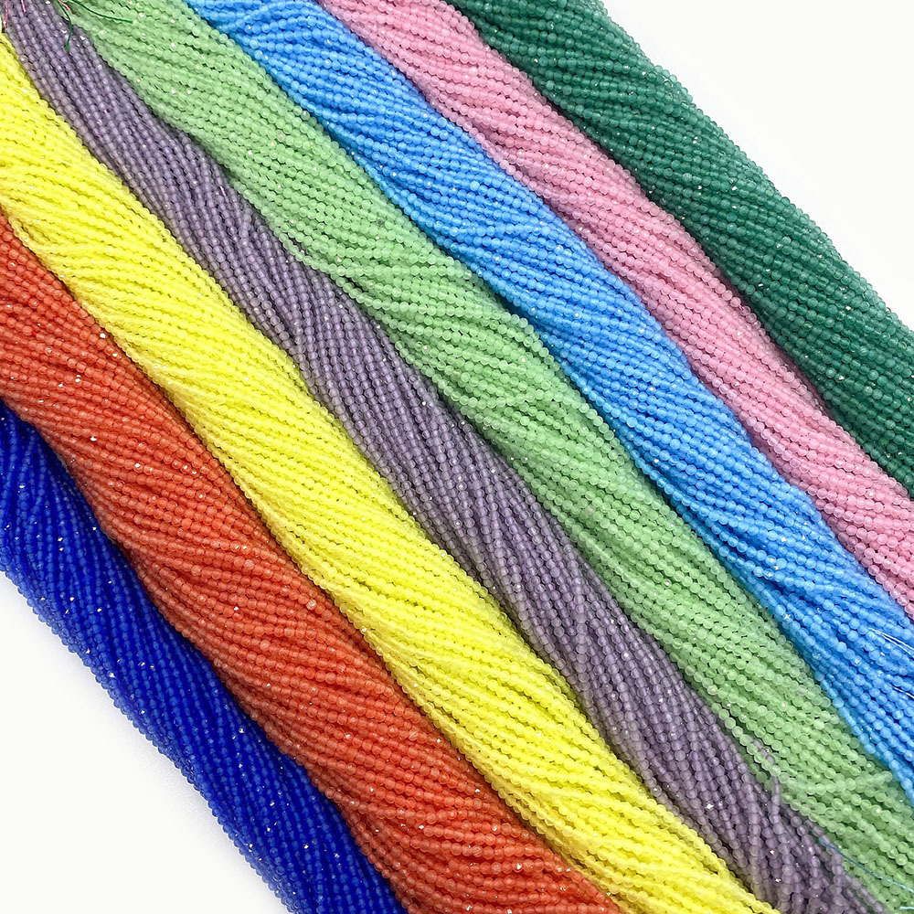 Hot Selling Tiny 2mm 3mm 4mm 5mm Facet Cat Eye Round Glass Stone Beads For Jewelry Bracelet Necklace Making