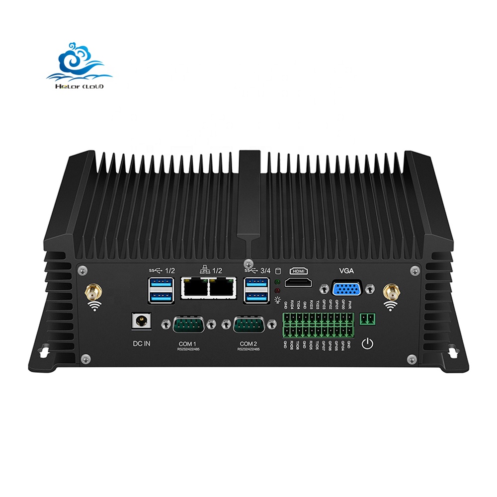Двойной Ethernet Безвентиляторный Компьютер Core i5 8350U 7200U 7500U RS232 RS485 GPIO DDR4 встроенное шасси IP65 промышленный ПК
