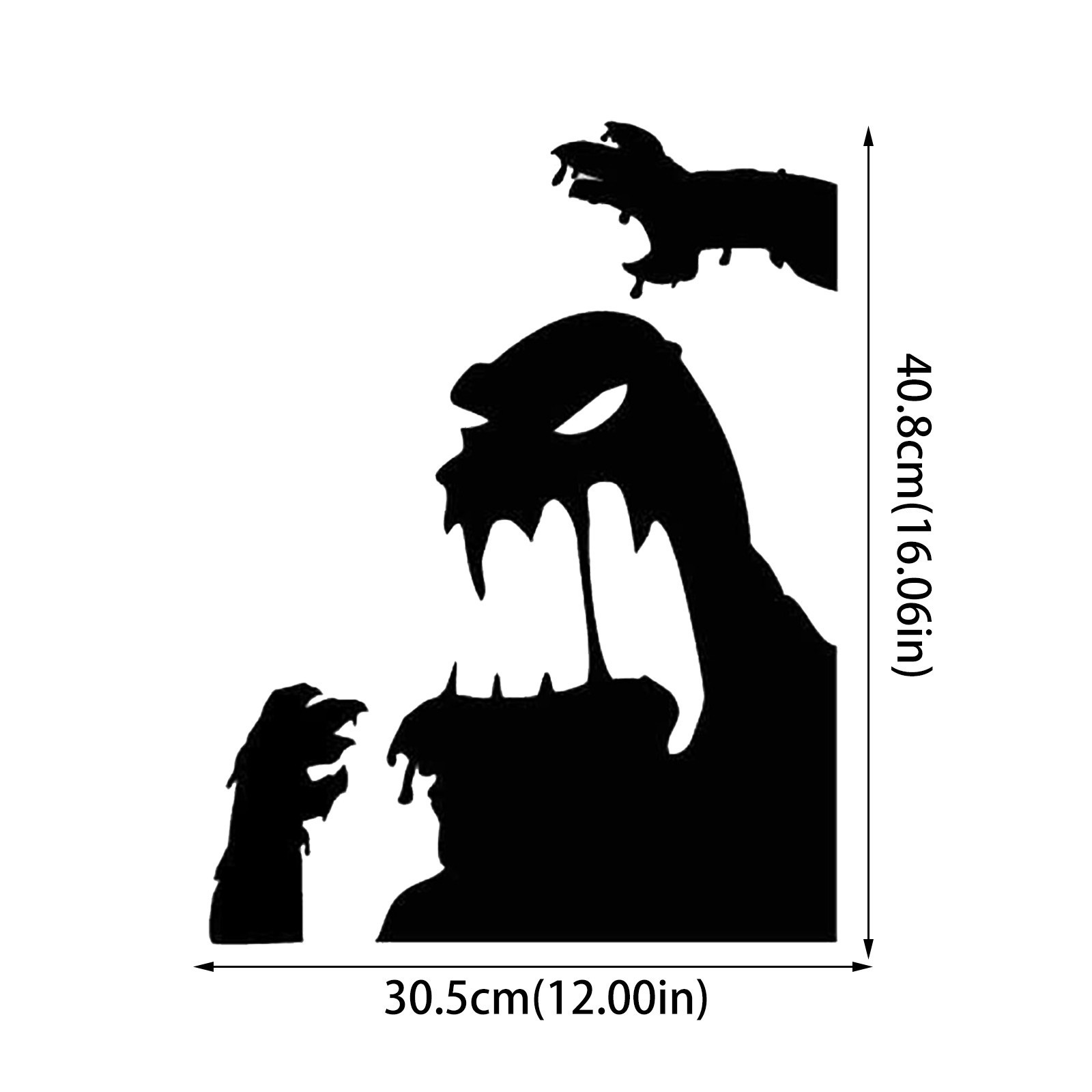 Halloween Horror Stickers Removable Witch Decal Wall Sticker For Window Background Home Office Theme Party Supples Decoration