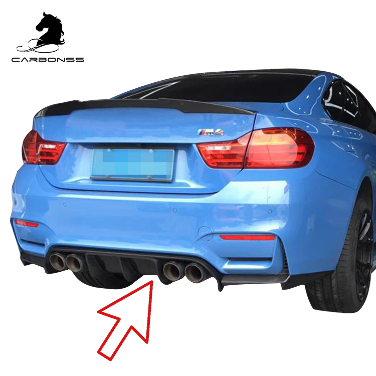 3 шт., автомобильный углеродный диффузор для заднего бампера BMW F80 F82 F83 M3 M4 2015