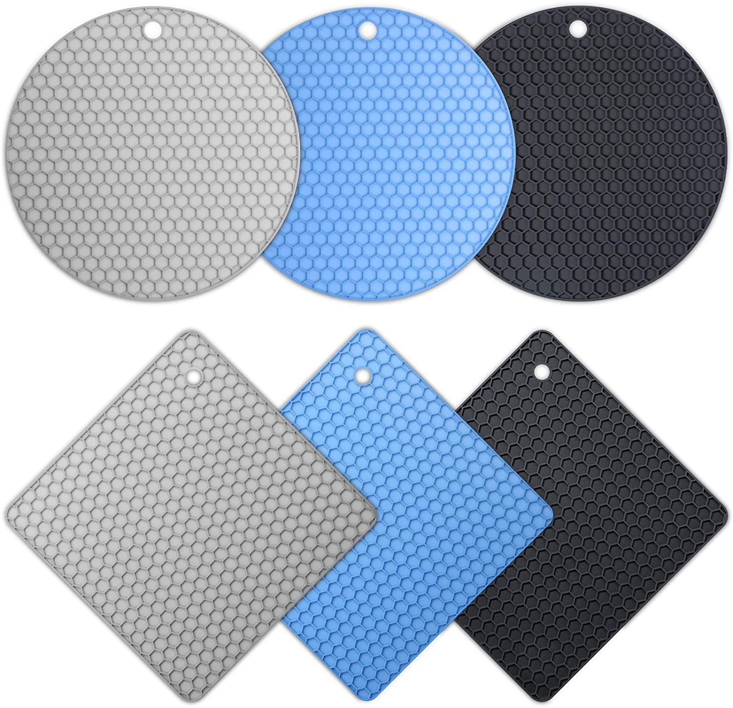 Amazon hot colorful high temperature resistant non-slip silicone trivet mat for hot pot cup