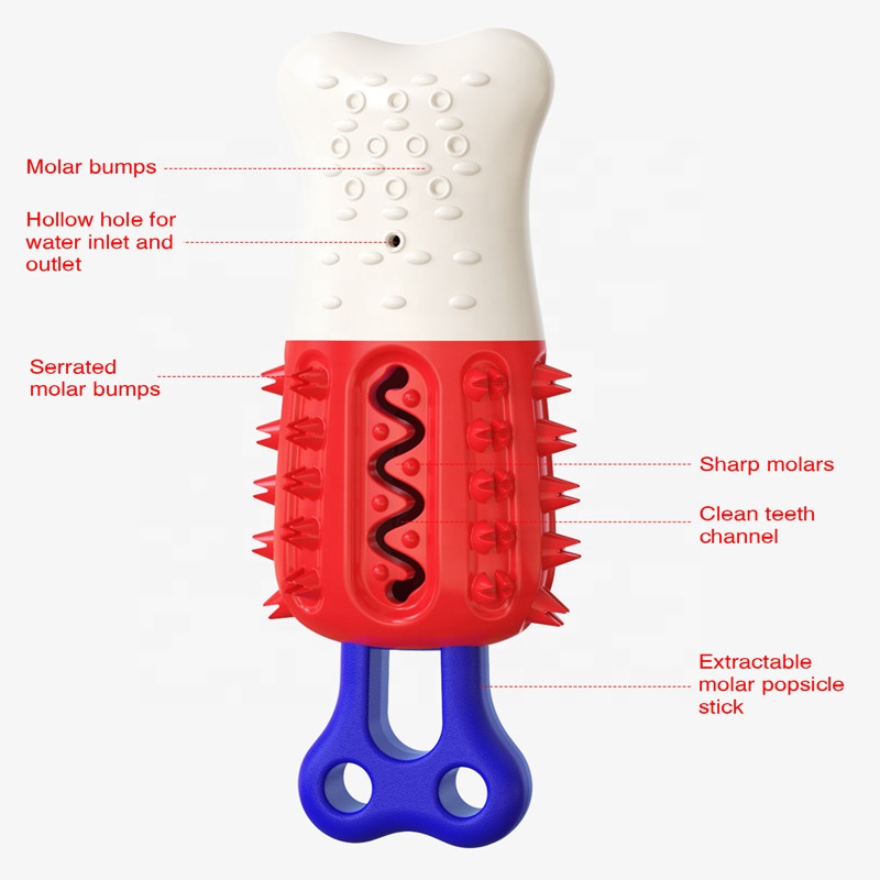Wholesale Soft Teeth Cleaning Pet Dog Toothbrush Chew Toy dog silicone toothbrush