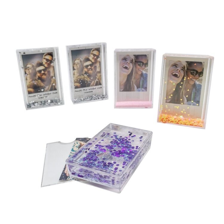 Пользовательская фоторамка Polaroid Liquid Glitter Aqua фоторамка