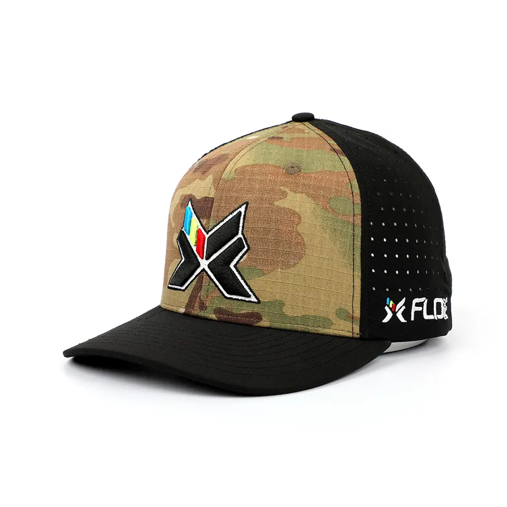 Economic And Reliable 6 Panel Adult Mesh Hats With Logo Ripstop 3d Embroidery Camo Tactical Custom Woven Tag Trucker Hat