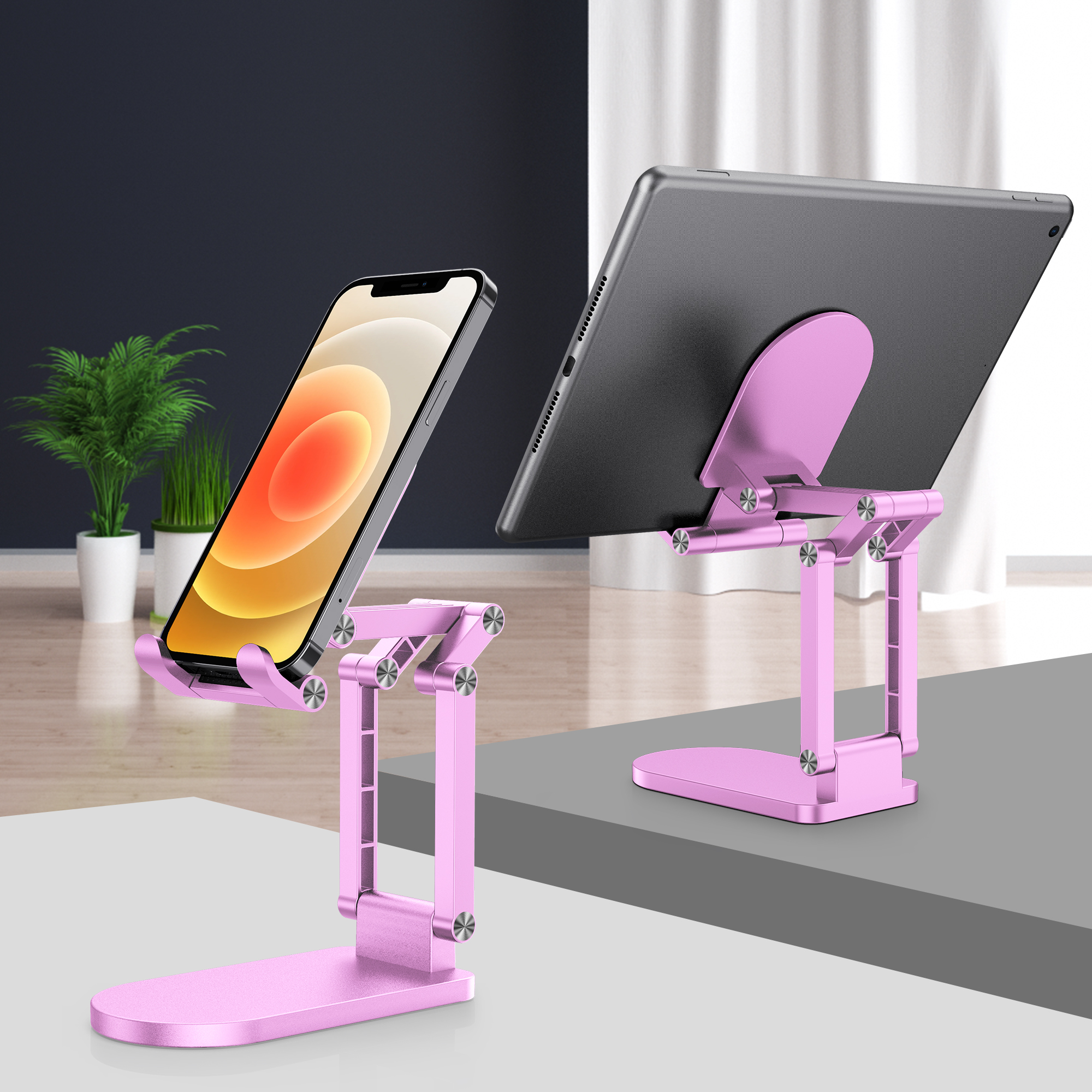 Universal Fold Flexible Adjustable Telescopic Mobile Phone Desk Desktop Table Stand Tablet Cell Phone Stand Holder
