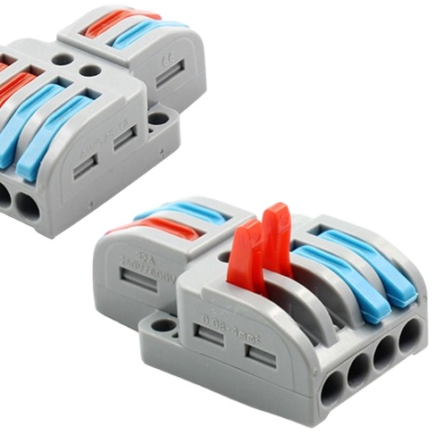 2 In 4 Out 250V 32A Splice Push-On Connector Electric Terminal Block electrical Power Wire Quick Cable Connector