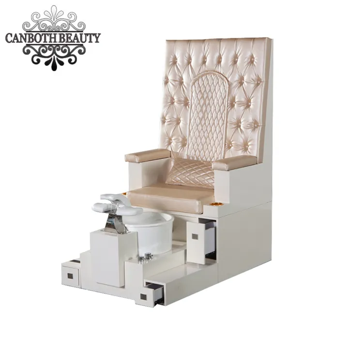White high back throne spa pedicure massage chair bench CB-PS091