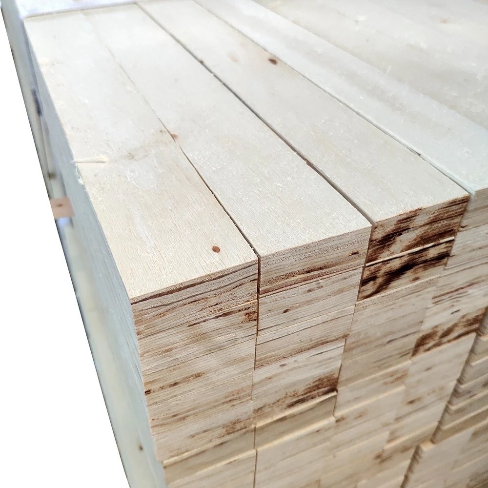 LVL Timber Wood Rubber Tree Wood Natural Color For Furniture, Indoor use, Bed slat standard size high density