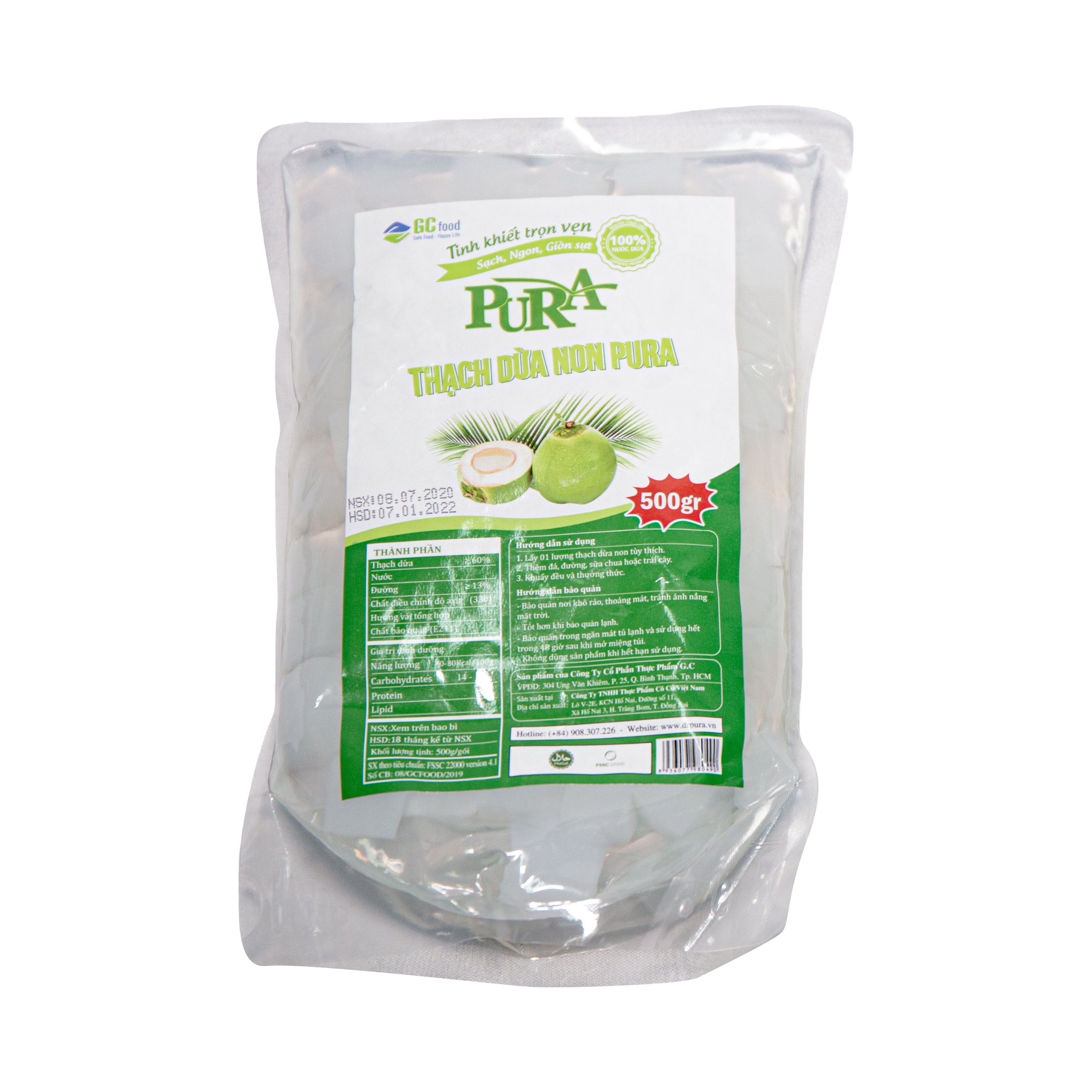 NATA DE COCO/ COCONUT JELLY made in Viet Nam 100% Natural High Quality Delicious Jelly Healthy Food with Best price