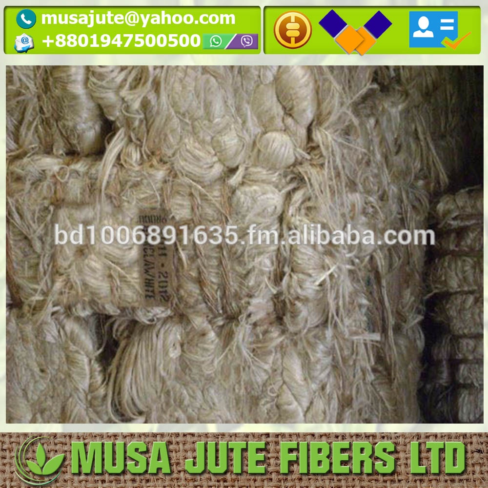 White Jute Fiber in Raw Pattern