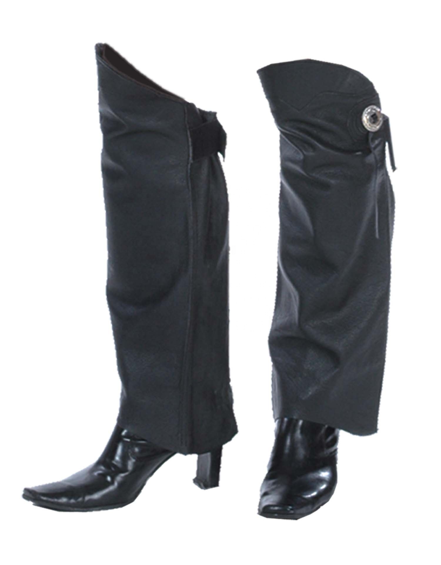 Design for performance and fashion Premium black PU Leather Horse Riding Half Chaps