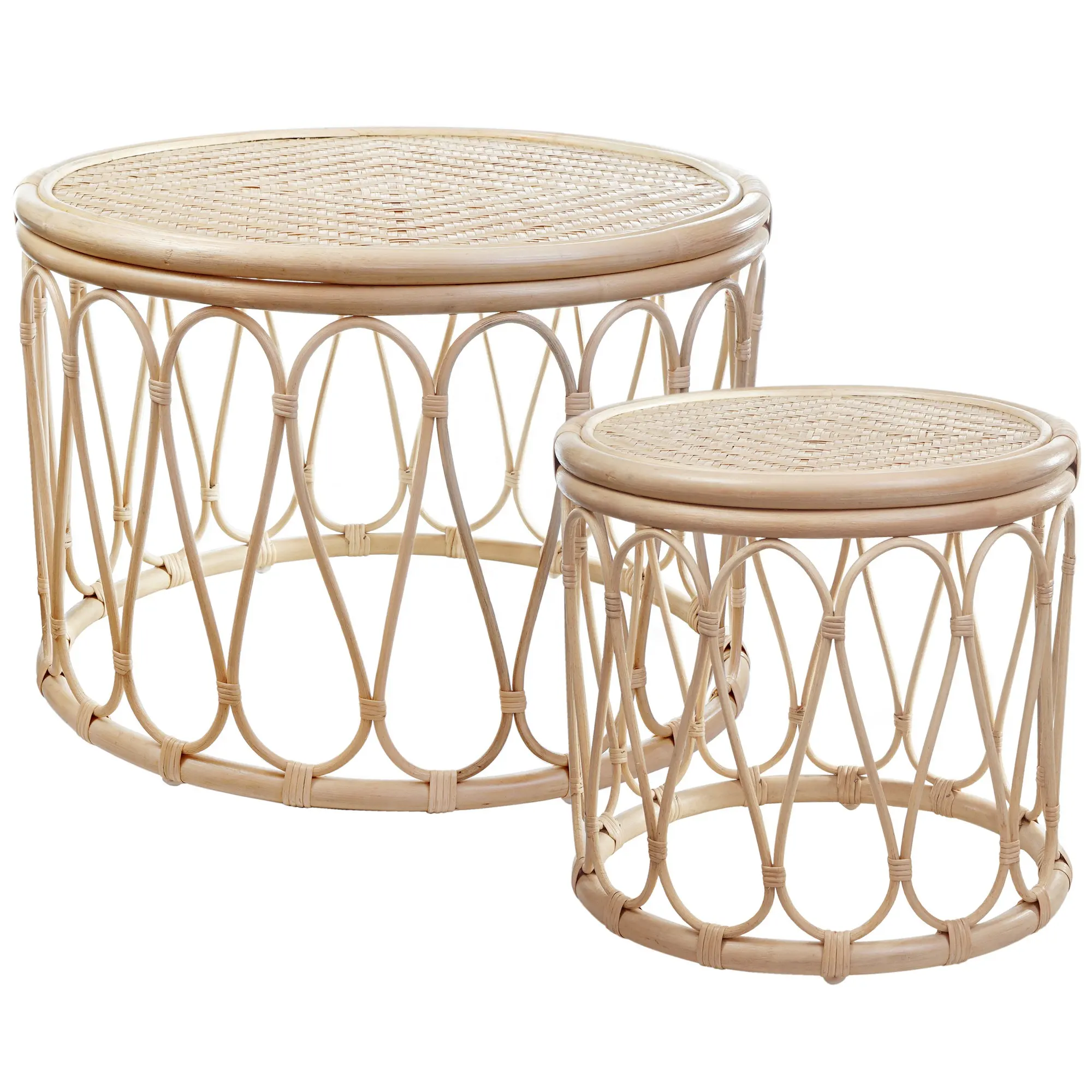 Wholesales high end living room home decor handcrafted rattan coffee table made in Vietnam