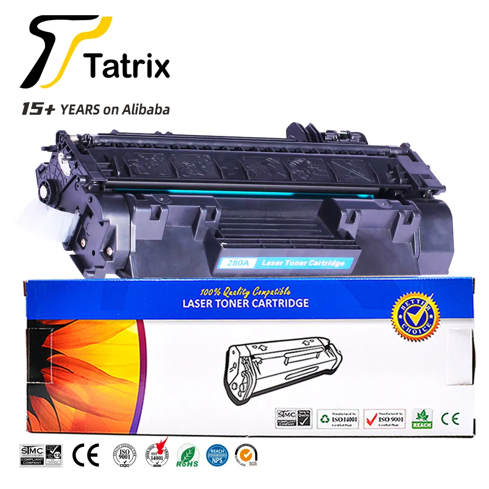 Tatrix 280A CF280A CF280 80A toner Premium Compatible Laser Black Toner Cartridge for HP Printer LaserJet Pro 400 M401a. CF280A
