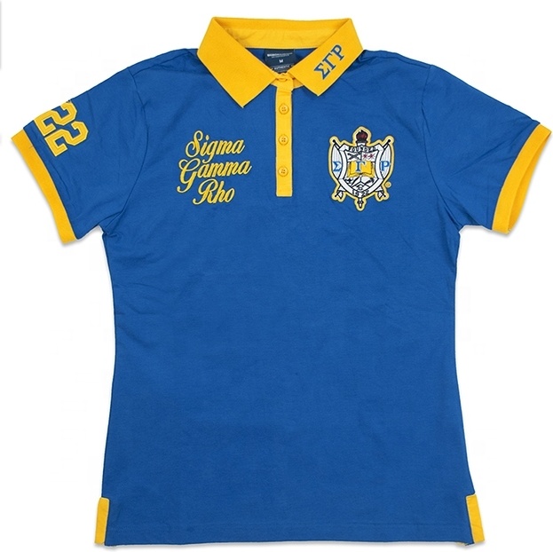 Оригинальная греческая Sigma Gamma Rho sorority, дизайнерская рубашка-поло с вышивкой