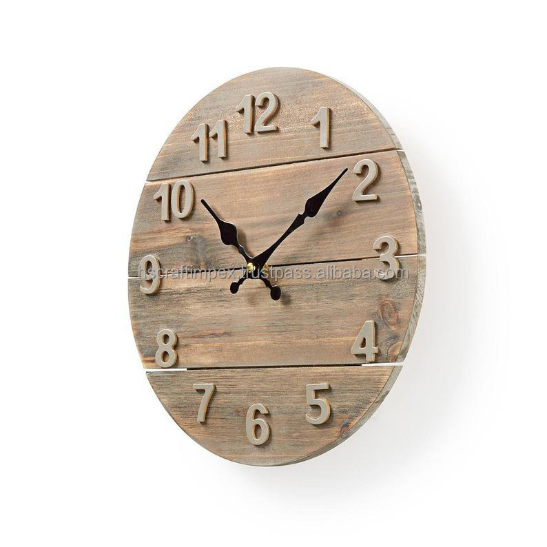 living room decor modern wooden digital wall clock home decor