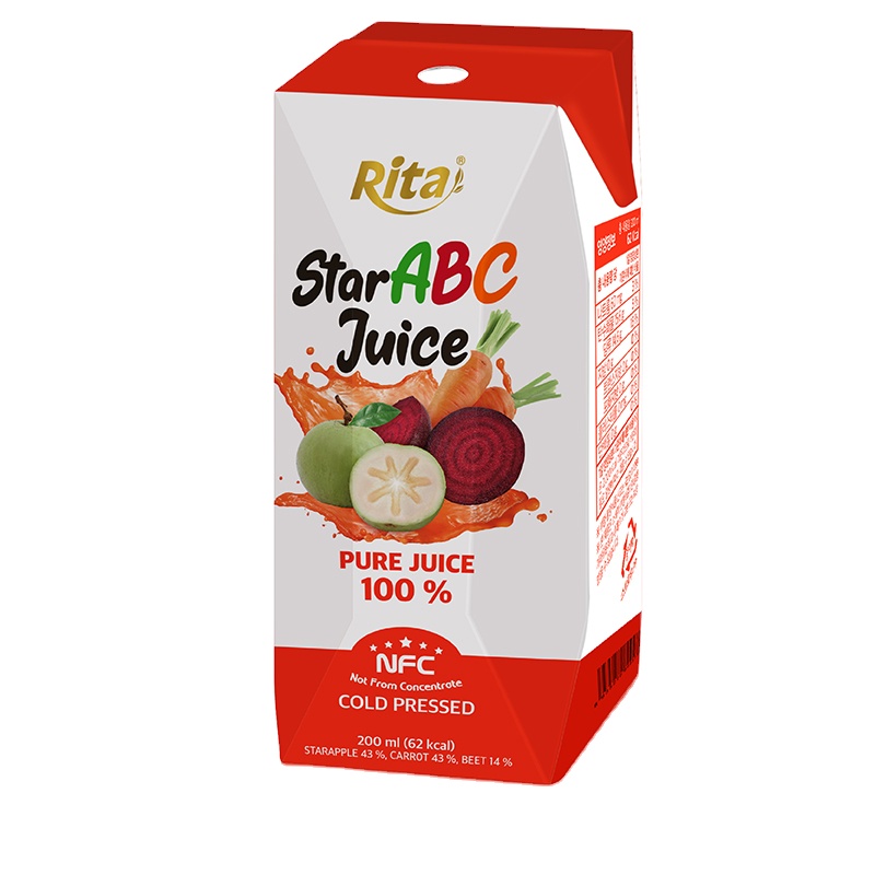 Rita Star ABC Juice Drink in 200ml Paper Box Vietnam Beverage Company Reasonable Price Soft Drink