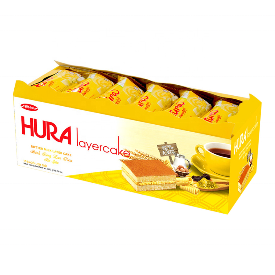 Оптовая продажа, торты с сыром и молоком Hura Half 300 г-вкусный вкус, производитель из Вьетнама.