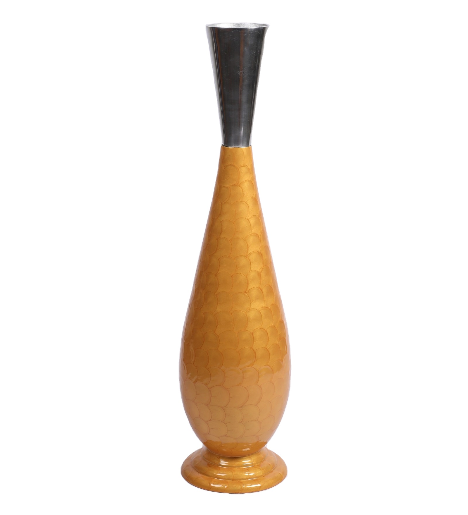 Yellow Flower Large Aluminium Vase