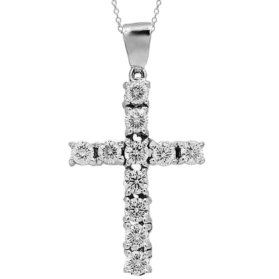 3.58ct белое золото бриллиант крест подвески из белого золота с перекрестными ремешками золотого цвета ювелирные изделия кулон из 14-каратного золота с подвеской в виде креста