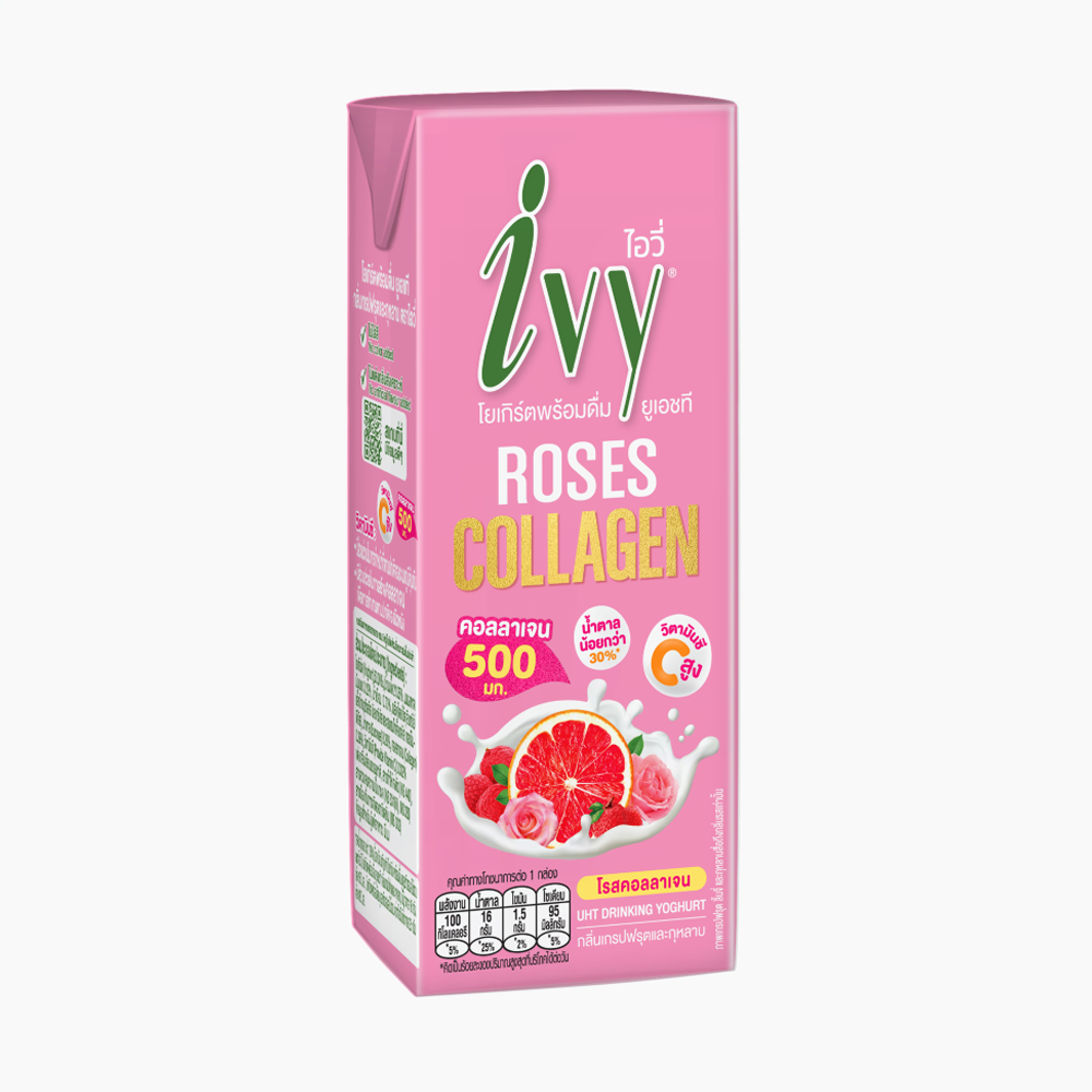 Отличное качество с вкусным вкусом Плющ UHT DKY коллаген грейпфрут и Роза 150 миллилитра хорошее здоровье Таиланд