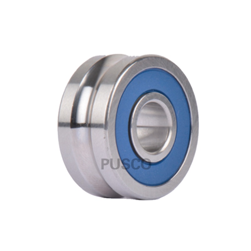PUSCO 12*35*10 2RZ нестандартный U-образный ролик для подъема раздвижных дверей, направляющий ролик для рельсового крана, ролик с глубоким желобом, колесный подшипник