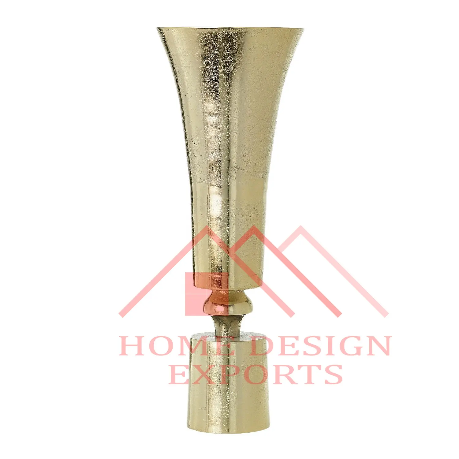 Tall Large Gold Trumpet Wedding Centerpieces Vases for Home Decor New Arrival Modern Large Trumpet Flower Pots Vases for Sale
