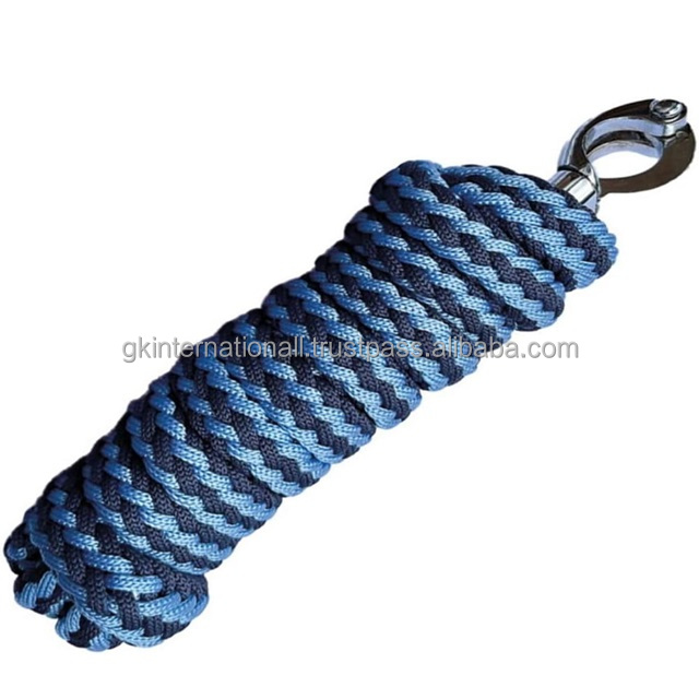 High Quality Cotton Lead Ropes for Horses Strong Heavy Duty Alloy Snap Customized cotton lead ropes for Horses