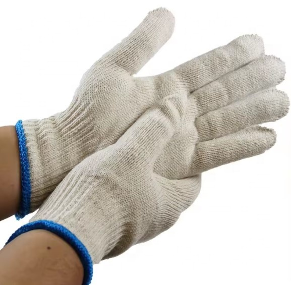 High Quality White Cotton Knitted Gloves Mechanic Gloves Cotton Hand Gloves For unisex