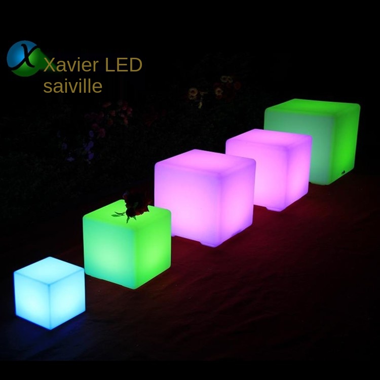 Наружная светодиодная садовая лампа, светодиодные столы и стулья, стул с Rgb Led подсветкой, светодиодные столы и стулья, Led куб стул