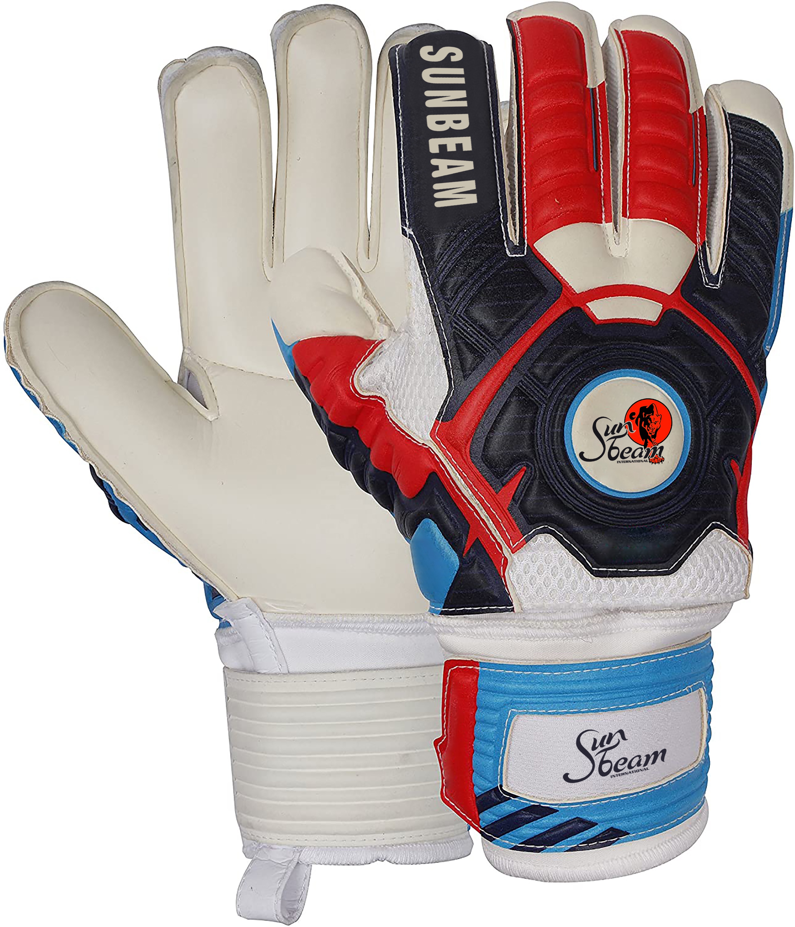 Thick football Goalkeeper Gloves, Professional hand protection black and white Latex soccer Goalkeeper Gloves