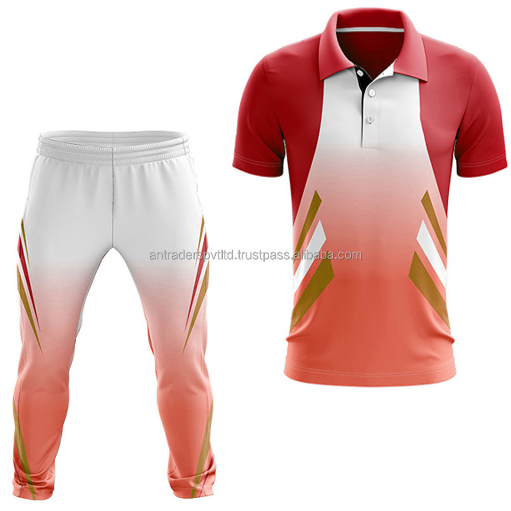 2021 custom Sublimated Printing Men New Design Sportswear Cricket Uniforms Wholesale Polo Shirt Custom Cricket uniform